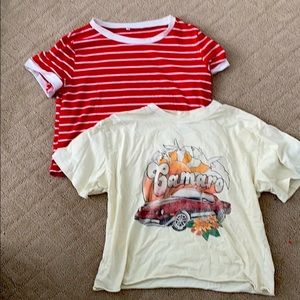 I am selling two cropped shirts!